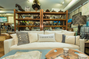 couch in farmhouse store