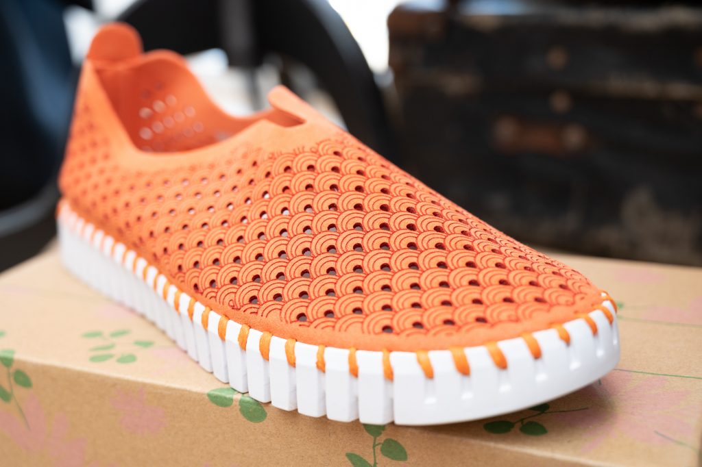 orange summer shoe