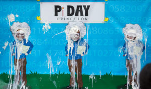 Pi day cut out board banner for pie throwing