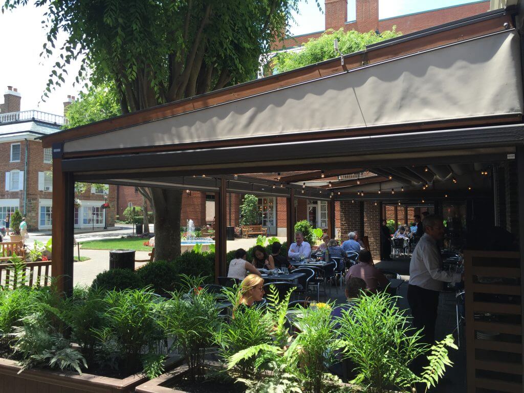 patio of diners in front of mediterra